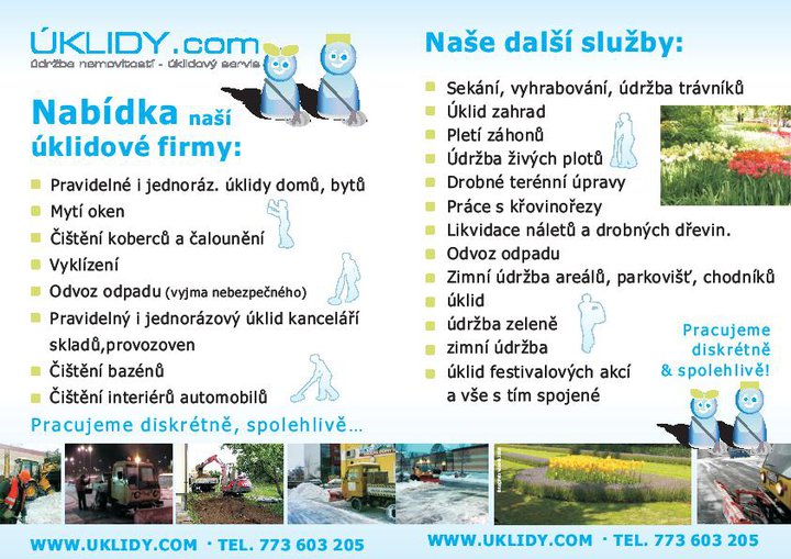 Úklidové služby, údržba zeleně a zimní údržba Plzeňský kraj