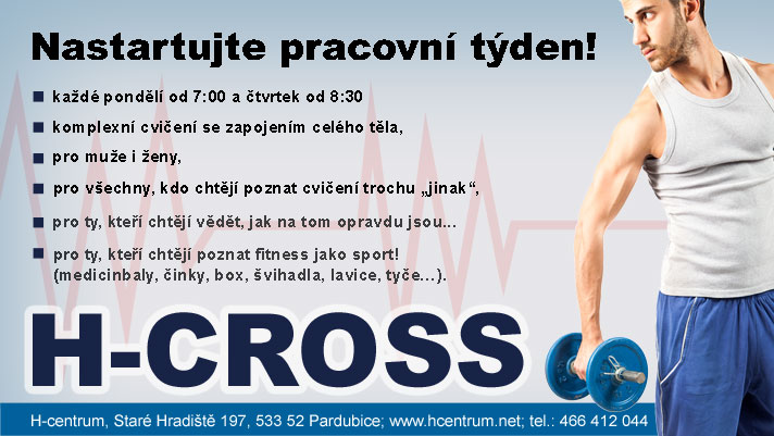Komplexní cvičení H-CROSS relaxační sportovní centrum Pardubice