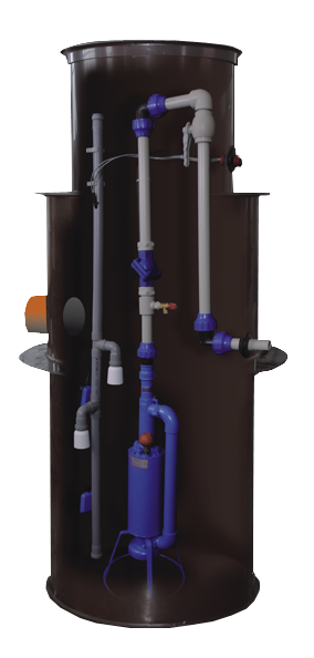 Zařízení pro tlakovou kanalizaci, tlaková kanalizace