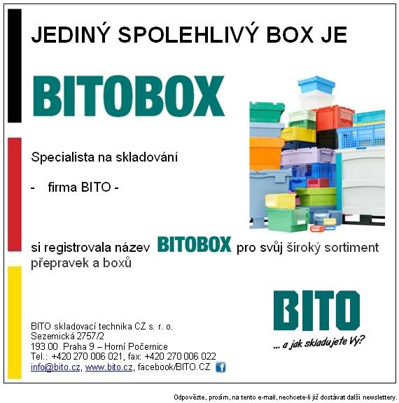 BITOBOX, přepravky, boxy, zásobníky, regály, skladovací technika Praha