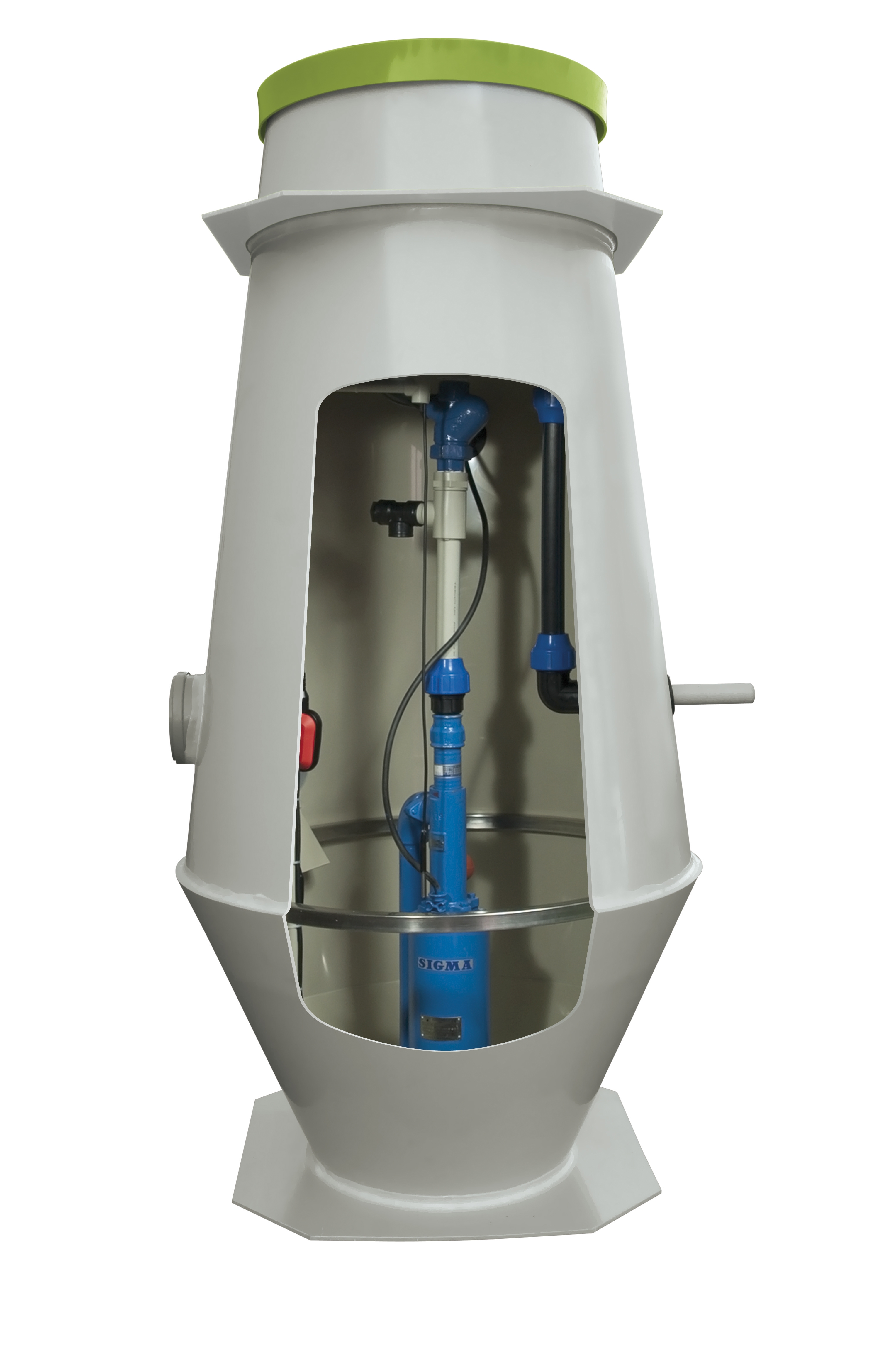 Čerpačky, čerpací jímky pro gravitační a pro tlakovou kanalizaci, ACS, automatická čerpací stanice