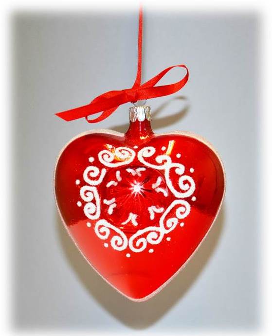 Valentýnská srdíčka skleněné, ruční výroba - originální dárek z lásky na zakázku