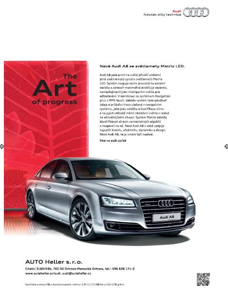Prodej, nové Audi A8 se světlomety Matrix LED, Ostrava, Opava, Frýdek-Místek