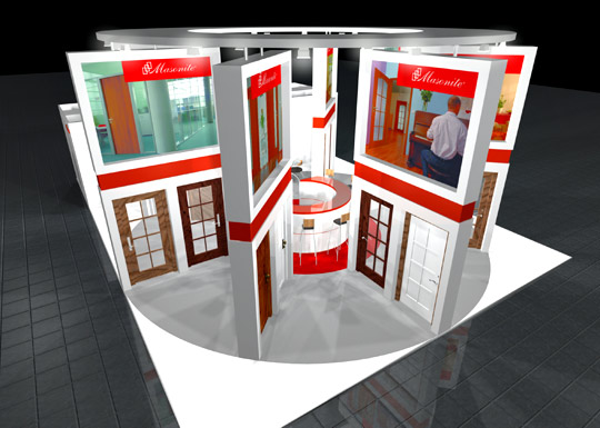 Visual solution of expositions Brno, design visualization in 3D studio, the Czech Republic
