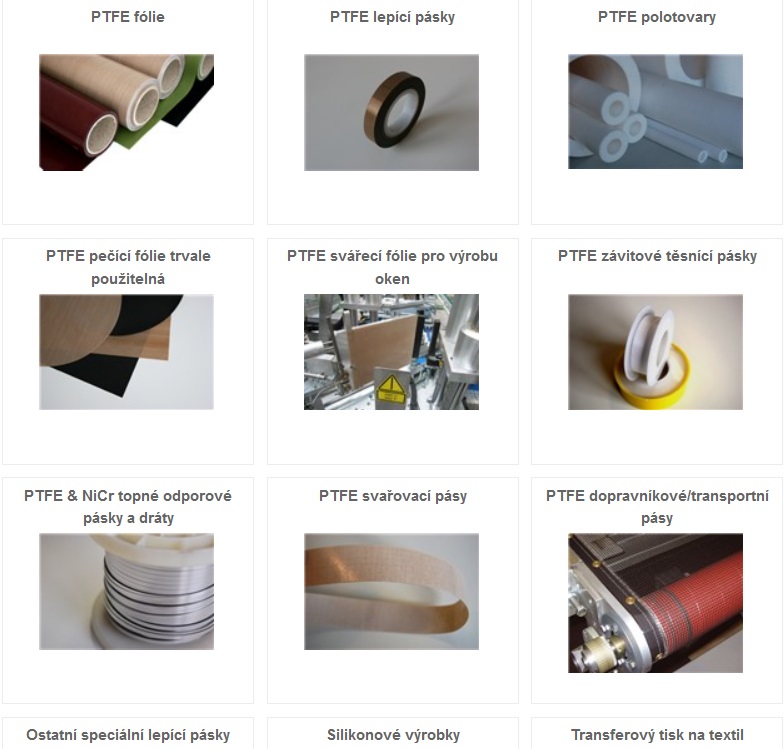 Teflonové fólie, těsnící pásky a vše z teflonu online přes e-shop