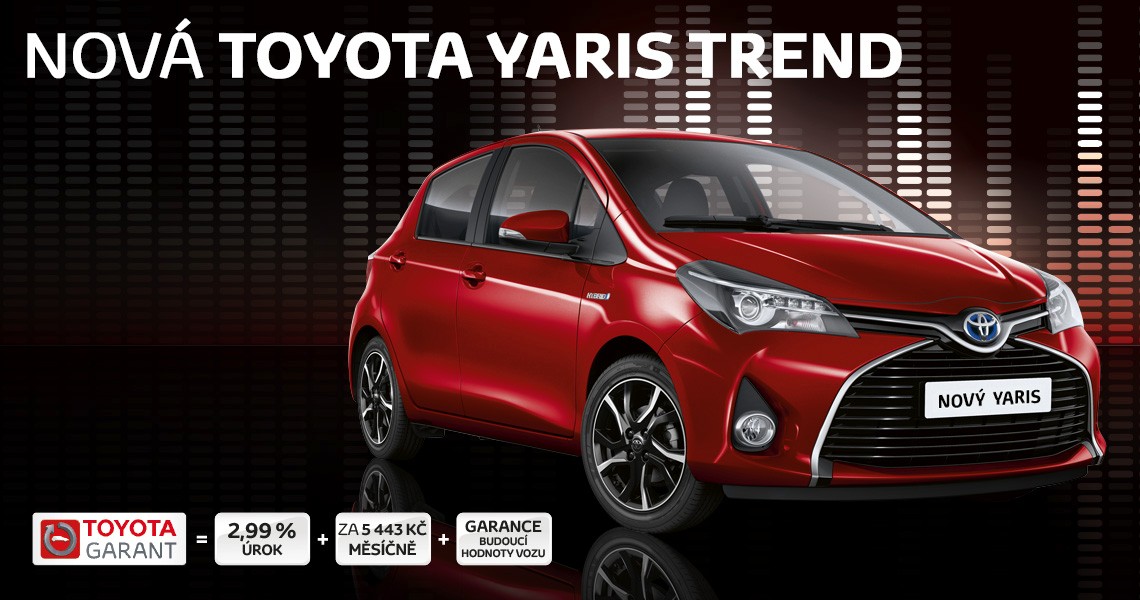 Nová Toyota Yaris Trend za akční cenu Karlovy Vary