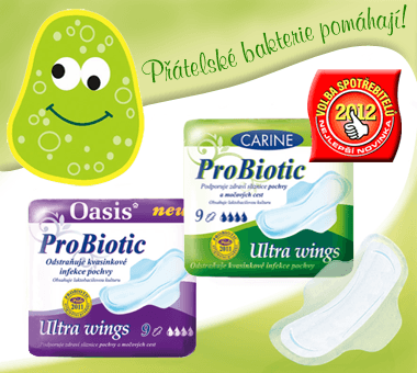 dámské hygienické vložky a probiotika
