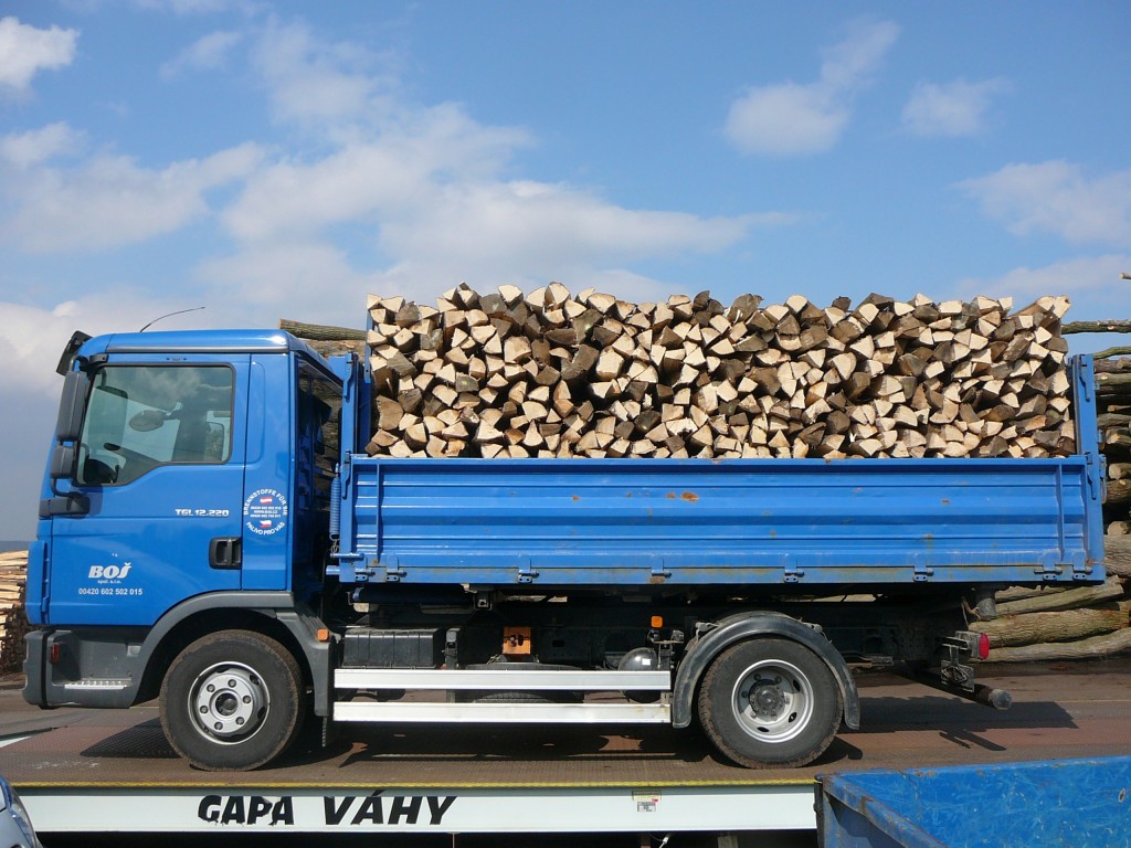 nařezané a naštípané palivové dřevo Znojmo