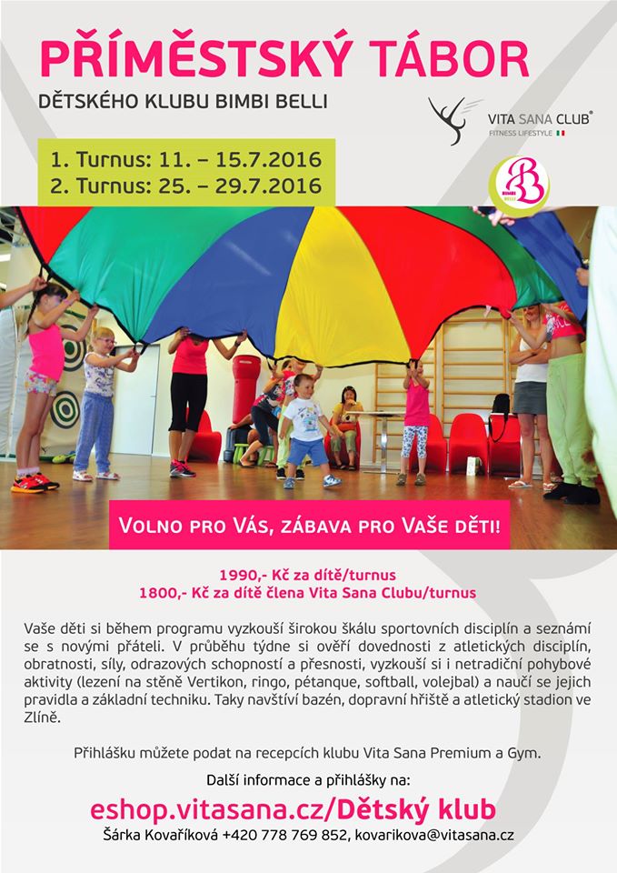 Letní, sportovní příměstský tábor s Vita Sana Club Zlín-pro děti 6-15 let