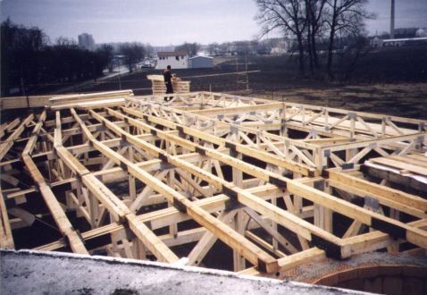 Výroba montáž dřevěné příhradové konstrukce Ústí nad Orlicí