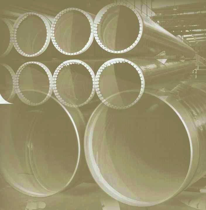 Flanged pipes with a double-hem on both ends from high quality steel, the Czech republic