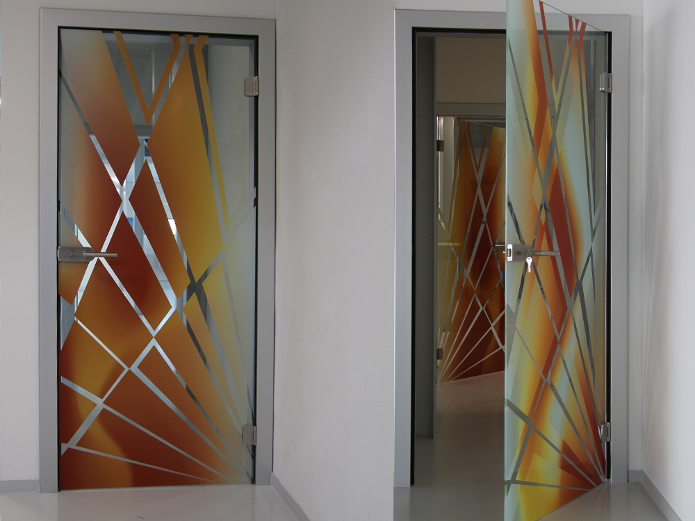 Stylish all-glass, glazed doors with digital printing - Czech Republic