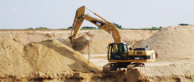 Prodej písku a štěrkopísku pro stavební účely, pískovna