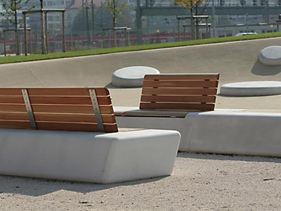 Concrete Sportanlagen + Nusser městský mobiliář – lavičky a sezení pro všechny generace