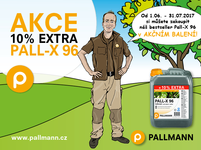 PALL-X 96 - 10% porce laku navíc -  nejprodávanější parketový lak - AKCE od 1. 6. do 31. 7. 2017