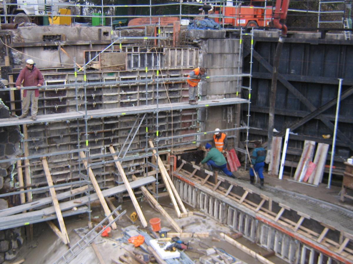 Sanace rekonstrukce betonové konstrukce vodohospodářské stavby