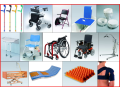 Ortopedické potřeby, chodítka, vozíky, křesla, sedátka, hole.