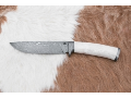 Nože z damašku s rukojetí z exotických dřevin, slonoviny, mamutoviny nebo paroží