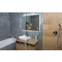 Kompletní rekonstrukce koupelen - luxusní provedení díky aplikaci dekorační stěrky, velkoformátových obkladů
