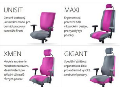 Zdravotní kancelářské židle Therapia pro pohodlné, zdravé sezení