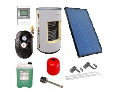 Solární panely včetně solárních zásobníků na teplou vodu - montáž kolektorů