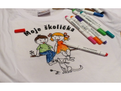 Trička s potiskem nebo kreativní trička s potiskem pro vybarvení pro mateřské a základní školy