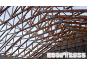 Dřevěné příhradové vazníky pro stavbu střechy domu, haly, altánu - výroba, montáž