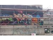 Odstranění graffiti, starých nátěrů a barev z omítek, zdiva – mobilní pískování