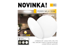 Stmívatelné stropní LED svítidlo PERRY MILK