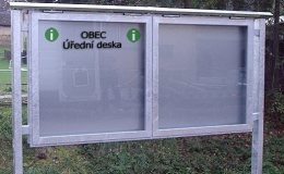 Prosklené informační vitríny pro města, obce Zábřeh, Šumperk
