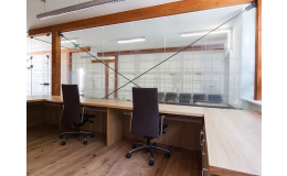 Glass walls, partitions introduce visual ease into offices, living spaces - production Czech Republic