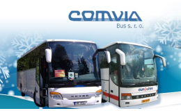 COMVIA BUS, s.r.o., Praha 5, autobusová doprava, zájezdy, lyžování, turistické výlety, transfery