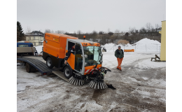 Čištění komunikací, odklízení sněhu ve městě Mělník