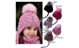 Zimní pletené dětské čepice s podšívkou z fleece  - e-shop