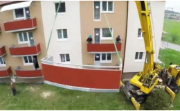 Nové závěsné balkóny, rekonstrukce Vysočany
