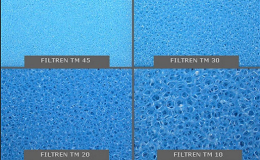 Retikulovaná filtrační pěna pro čištění vody