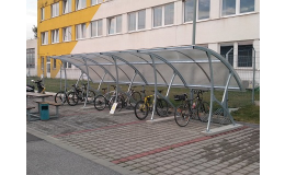 Manufacture of assembled, fully galvanized bike shed the Czech Republic