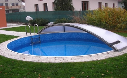 Polykarbonátový kryt na kulatý bazén - výroba na míru včetně montáže Hodonín