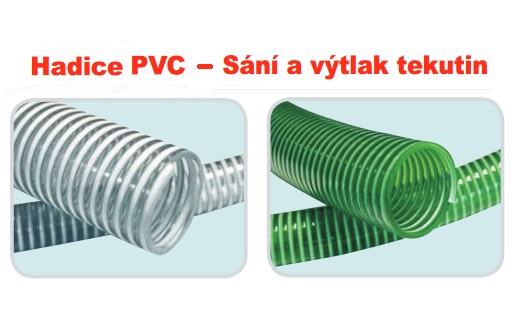 hadice z PVC - sání a výtlak tekutin
