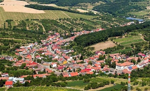 Letecký snímek naší obce