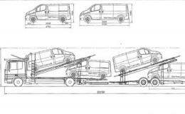 Ukázka přepravy vozů zn. Opel