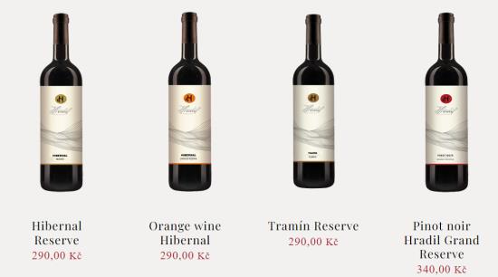 Exkluzivní vína Vinařství Hradil v e-shopu