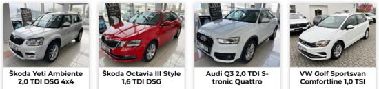 Prodej zánovních a referenčních vozů Škoda, Volkswagen, Audi, Seat,