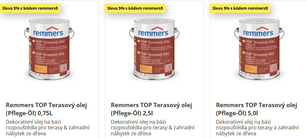 Oleje a ochranné nátěry Remmers v e-shopu