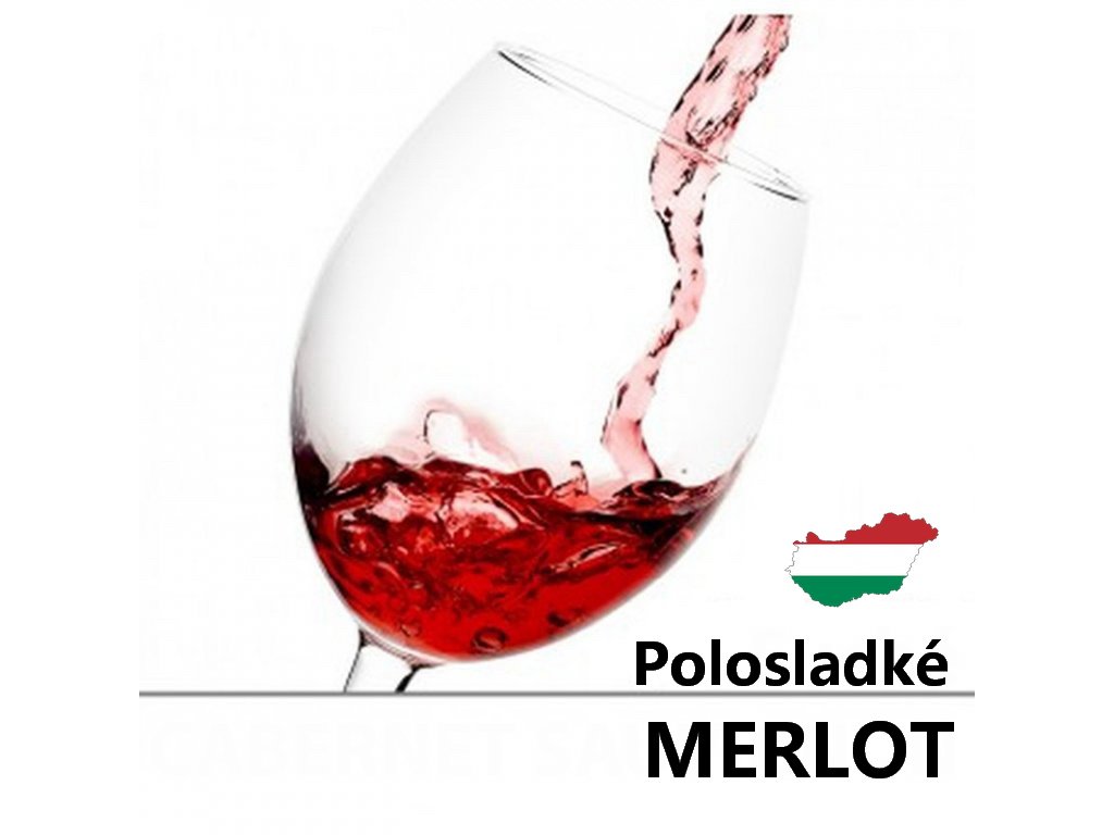 Stáčené červené víno polosladké Merlot