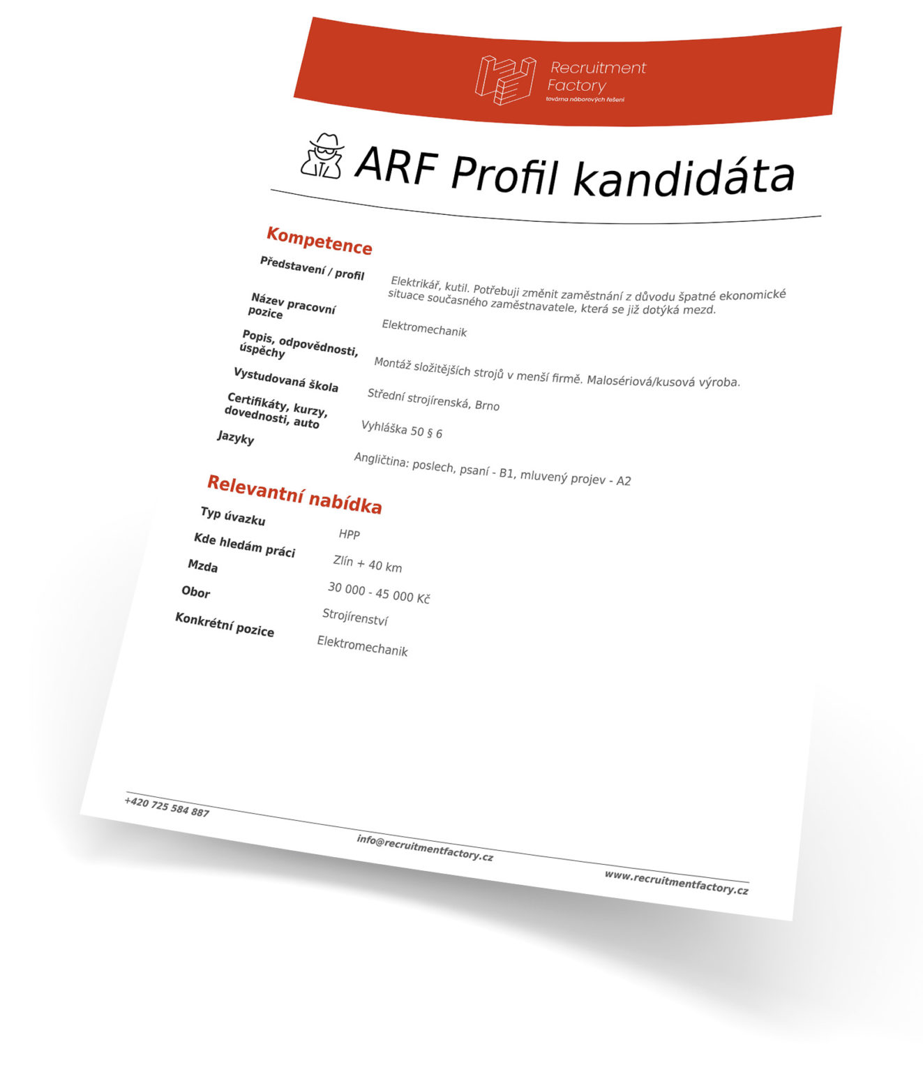 Formulář ARF Profilu