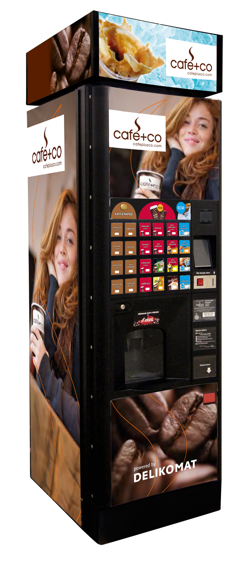 Delikomat nápojový automat na kávu, kakao, latté