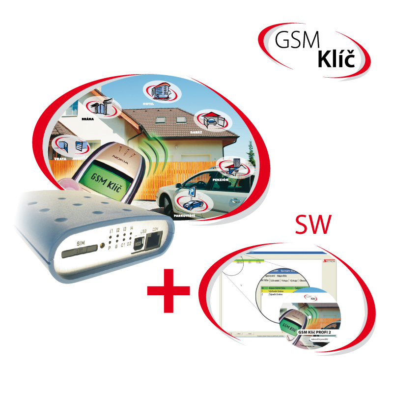 Dálkové ovládání vrat pomocí GSM klíče
