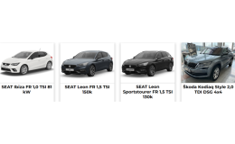 Online nabídka zánovních osobních vozů Škoda, Volkswagen, Audi, Seat,