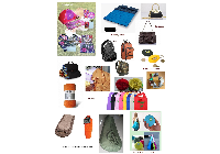 ČÍNA; Oděvy, tašky, spací pytle,batohy